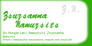 zsuzsanna mamuzsits business card